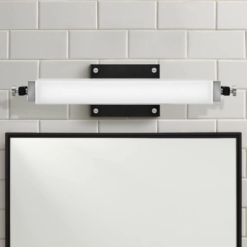 Hinkley Rollins 18" Wide Black and Chrome LED Bath Light - Picture 1 of 10