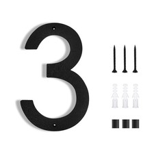 8 Inch House Numbers for Outside Modern  Large Floating Black House Numbers ...