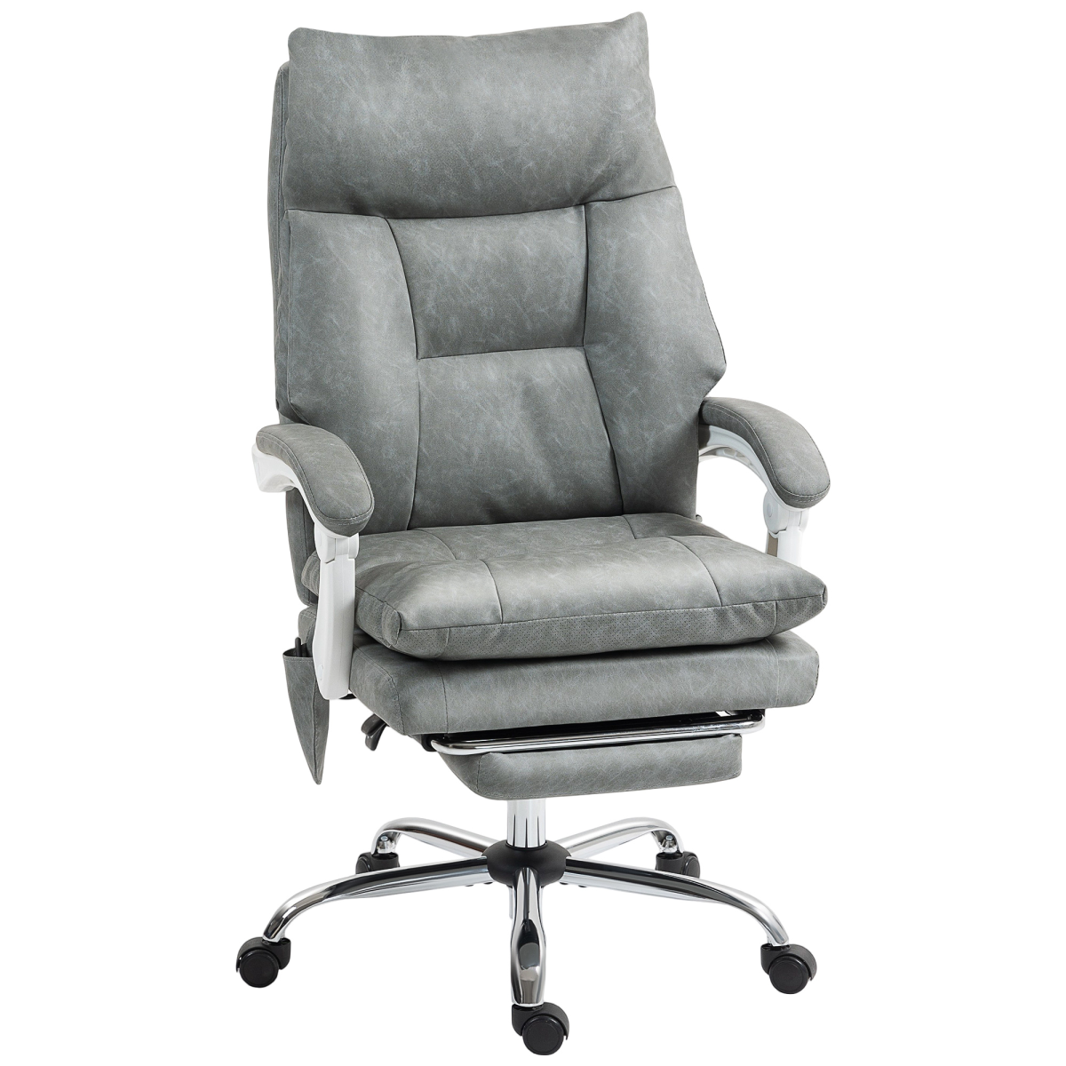 HOMCOM Office Chair with Adjustable Lumbar Support, Computer Chair - Grey