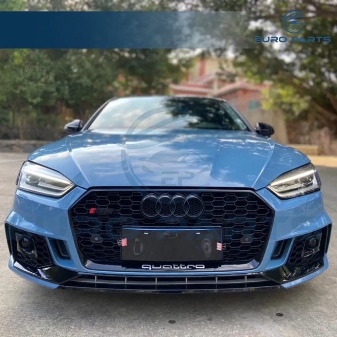RS5 Style Front Bumper Conversion Kit With Grill for Audi A5 2017- 2019