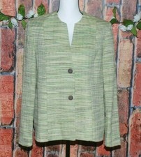 Alfred Dunner Ladies 8 Shades of Green Woven Blazer Jacket Size 8 Career Church
