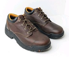 Timberland Pro Titan Soft Toe Shoes, Brown Leather, Men's 11.5 M