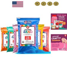 Creative 1 lb Colored Sand for Kids - Ideal for Crafts  Sensory Exploration