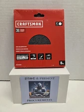 CRAFTSMAN 6 Inch Stick-On Ceramic Sanding Discs 36 Grit 8pk 