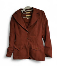 70's Vintage Bronson Of California Blazer Women s Burnt Orange Red Dark Academia