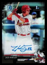 Zach Kirtley 2017 Bowman Chrome Draft Pick Auto Black Refractor #CDA-ZK SN,AU