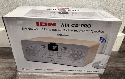 ION Air CD Pro Bluetooth CD Player FM Radio Tabletop Music System NIB