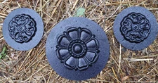 3 embellishment molds plaster fimo clay wax casting plastic flower moulds