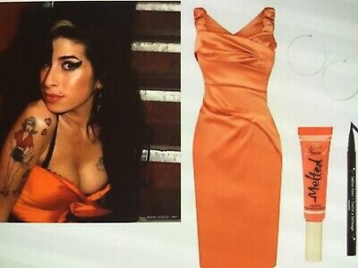 Karen Millen Size 12 Orange Amy Winehouse Style Dress Pin Interest Ebay