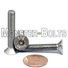 M6 Stainless Steel Flat Head Socket Cap Screws A2, Metric DIN 7991 1.0 Coarse