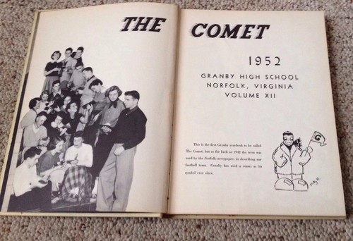 1952 Granby High Comets Yearbook Norfolk VA • Granby Wrestling • Nice! - Picture 6 of 11