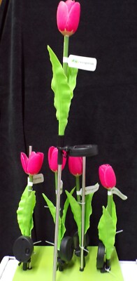 Tulip Solar Garden Stake Red 28'' New Evergreen Solar
