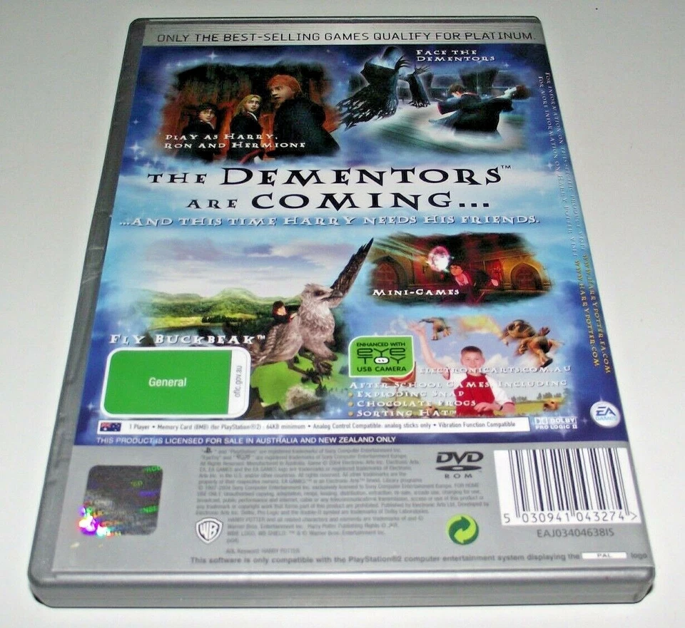 Harry Potter and the Prisoner of Azkaban PS2 (Platinum) PAL *Complete* - Image 2 of 2