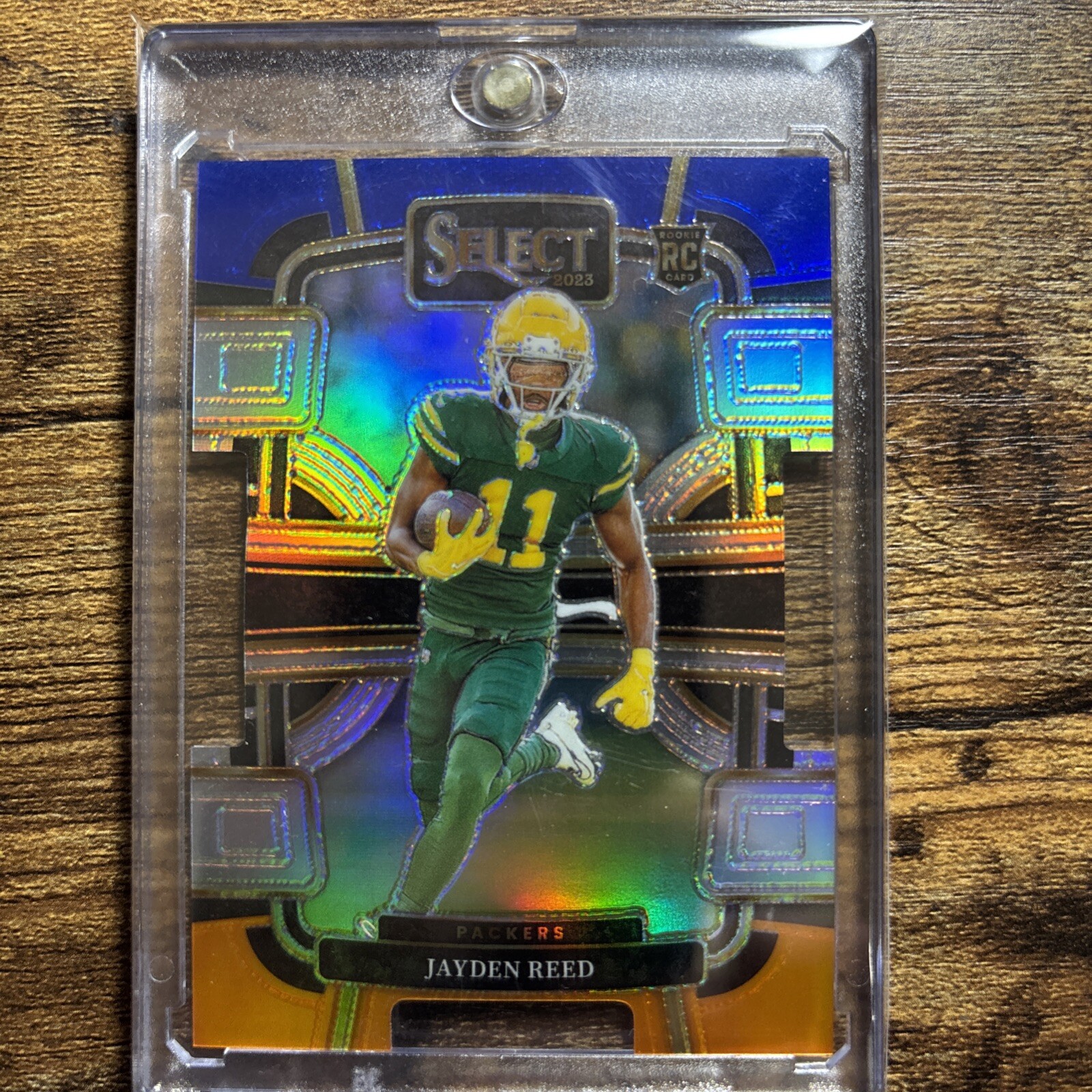 2023 Select Jayden Reed Blue And Orange Die-Cut /35 #38 Packers Rookie