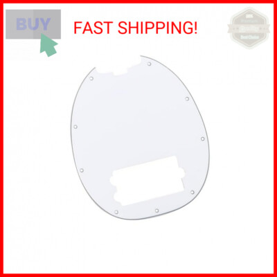 9 Hole Bass Pickguard for 4 String MusicMan StingRay Bass Guitar - White