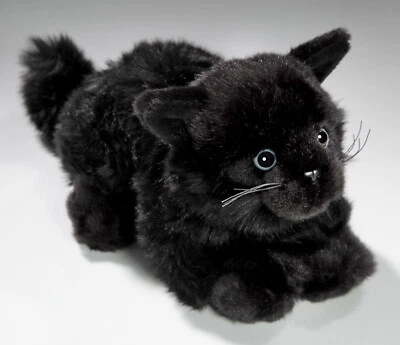 Carl Dick Collection Plüschtier Katze schwarz liegend ca. 20 cm
