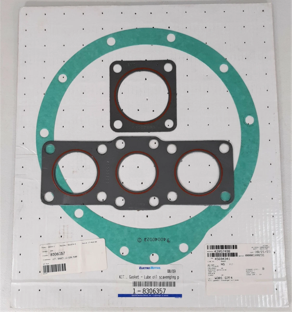 Electro Motive Diesel 1-8306357 Gasket Kit, Lube Oil Scavenging 