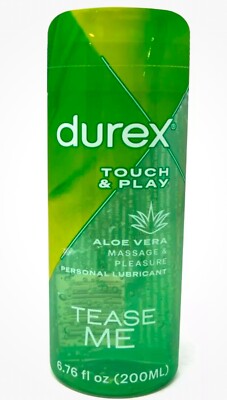 Durex Touch & Play Aloe Vera Massage & Pleasure Sealed 6.76 fl oz Exp: 01/2026