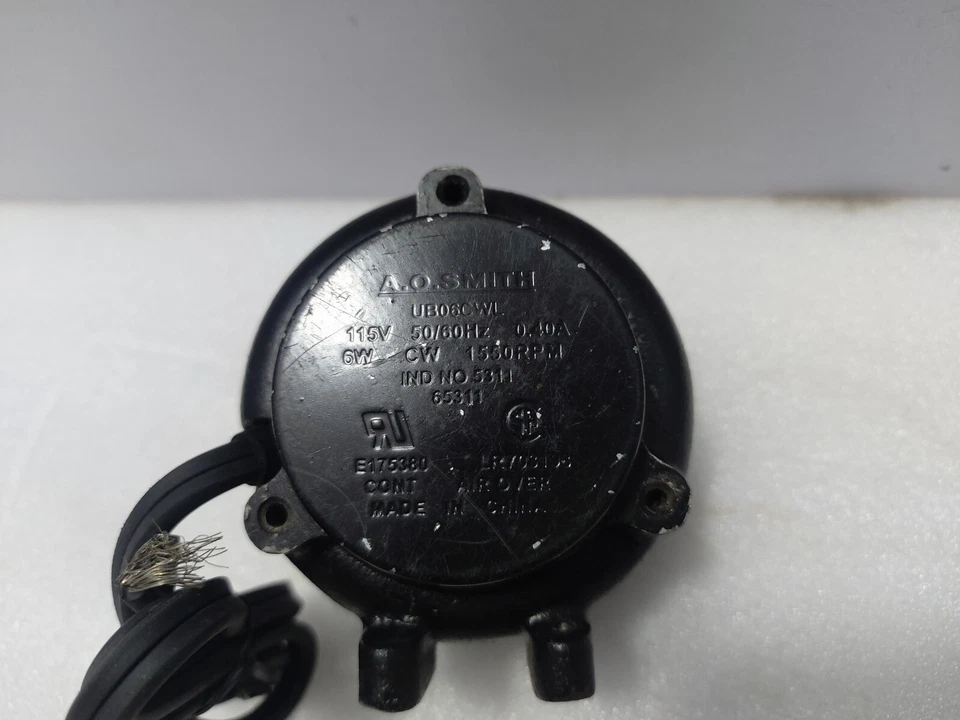 A.O.Smith UB06CWL Unit Bearing Fan Motor 115V 50/60Hz 0.40A 6W 1550RPM - Image 3 of 4