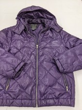 Hang Ten Women Jacket Medium Purple Polyester Bomber Jacket