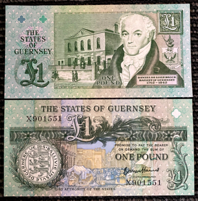 Guernsey 1 Pound Banknote/Currency In Uncirculated Condition By - Foto 8