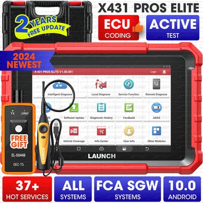 2024 LAUNCH X431 Pros V+ Elite Bidirectional Car Diagnostic Scanner ECU Coding
