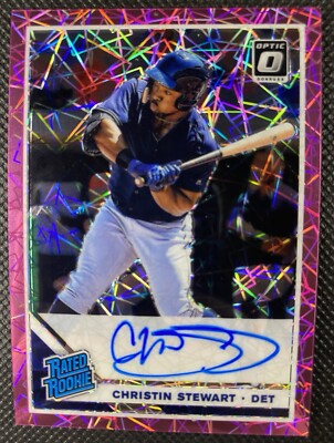 2019 Panini Donruss Optic Christin Stewart Pink Velocity Rookie Auto #RRS-CS