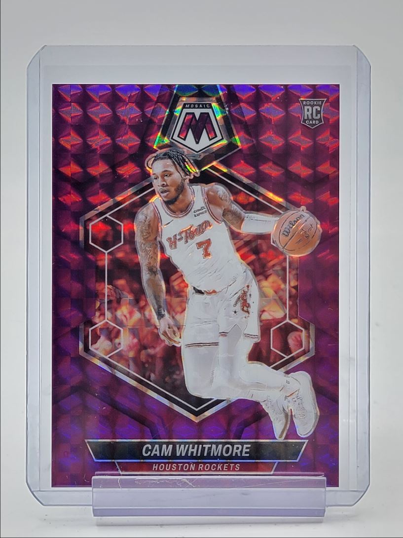 CAM WHITMORE 2023-24 MOSAIC ROOKIE PURPLE PRIZM ROCKETS #217 RC /99 Q1730