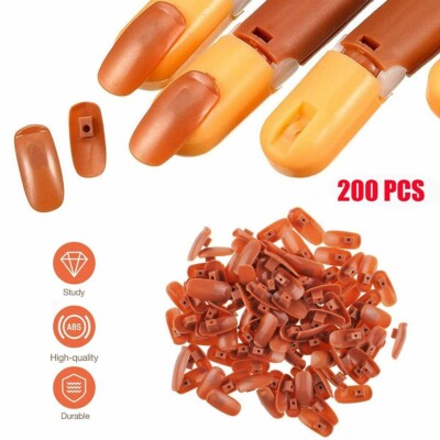   200Pcs False Nail Art Tips DIY Train Practice Manicure Tool Hand Removable  