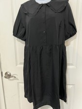 Vero Moda Marsha 2/4 Collar Black Dress Size M NWT