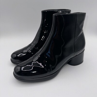 ECCO Sculpted LX 35 Boots Women s Size 7 EU 38 Black Patent Leather