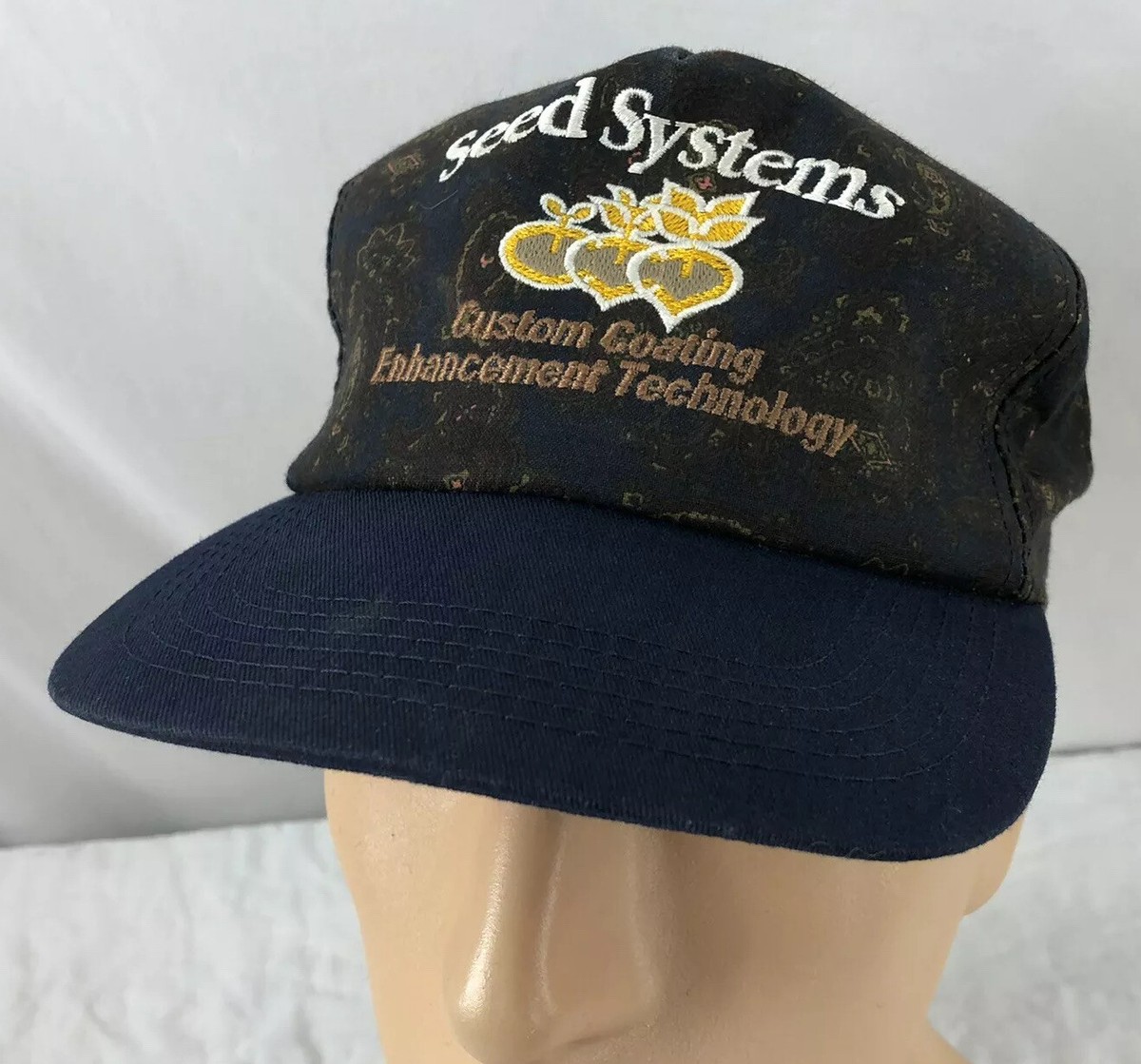 Vtg Seed Systems Custom Coating Technology Hat Snapback Cap K Products USA Farm