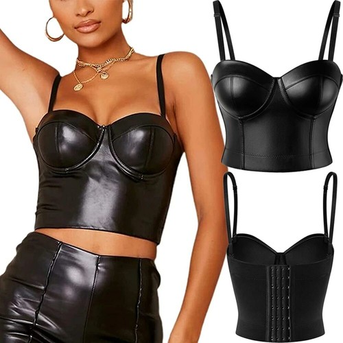 womens leather bustier