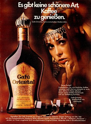 3w8317/ old advertisement from 1973-cafe Oriental-tart, aromatic mocha liqueur.
