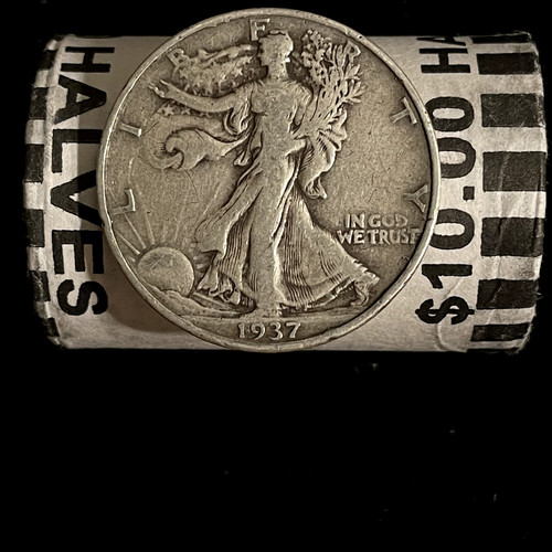 90% SILVER Walking Liberty Half Dollar + Kennedy Sealed Bank Roll Clad 50¢ Note