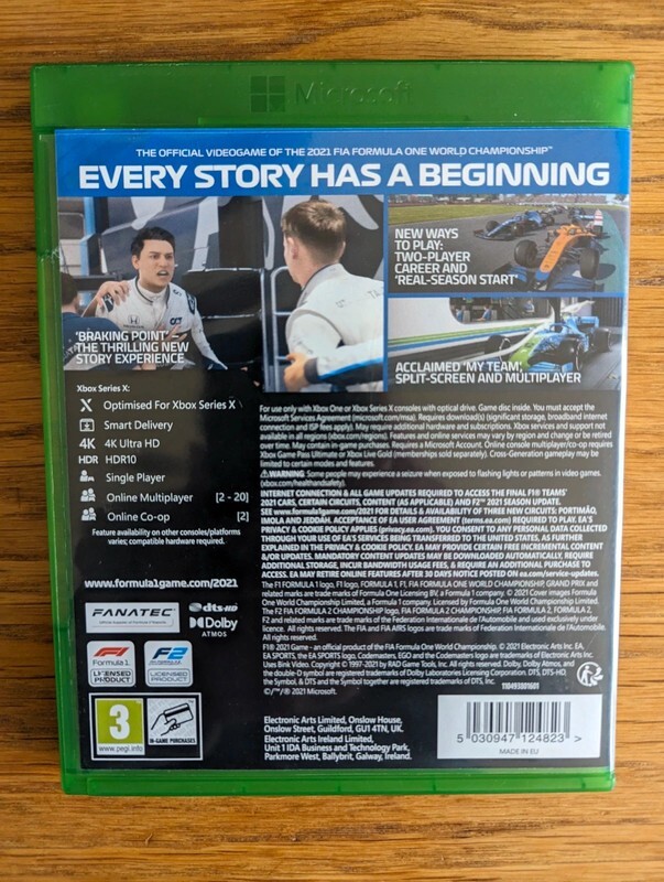 F1 2021 for Xbox One game Formula 1 Disc 5030947124823 eBay