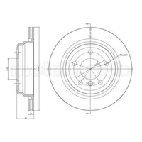 Metelli 2X Bremsscheibe Hinten Ø298 Mm BelüFtet Lackiert FüR BMW 5Er E39 523I