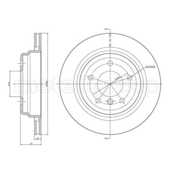 Metelli 2X Bremsscheibe Hinten Ø298 Mm BelüFtet Lackiert FüR BMW 5Er E39 523I-image