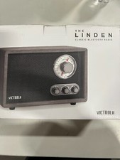 Linden Victrola Wood Bluetooth Radio, Grey, VRS-5000-GRY  542