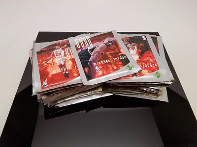 1997-98 UPPER DECK MICHAEL JORDAN STICKER PACKS-QTY 10-TOTAL 60 STICKER+BONUS MJ