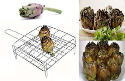 Griglia Per Carciofi D'Aluisio - 30x30 Cm, 16 Posti, Perfetta Per Grigliate Di Verdura - Foto 7