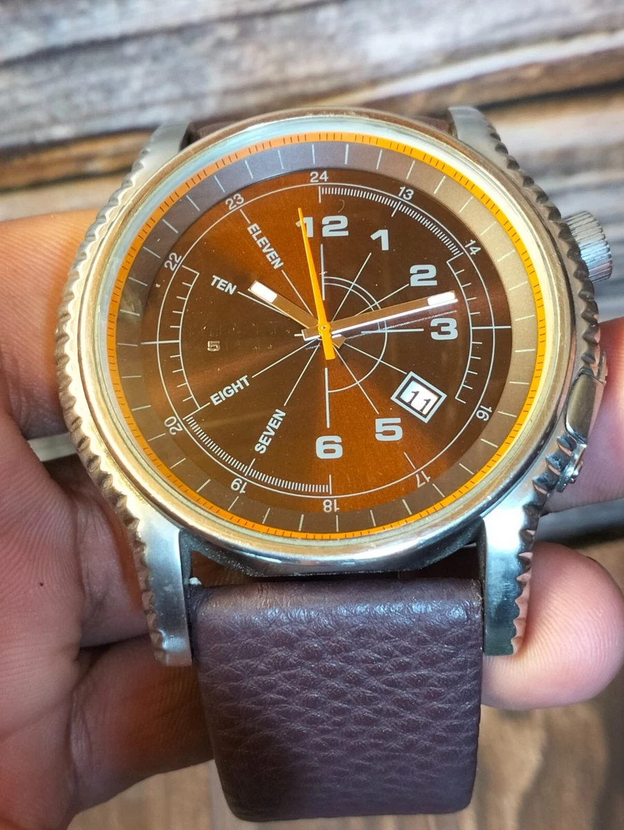 DIESEL QUARTZ BR0WN DIAL DATE INDICATOR DZ-1311 MEN'S MINT VINTAGE WATCH