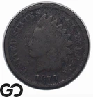 1870 Indian Head Cent Penny, Key Date, Low Mintage