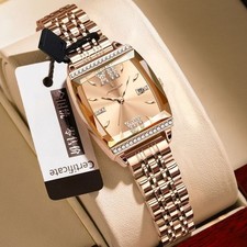 Elegant ladies' diamond studded temperament waterproof watch