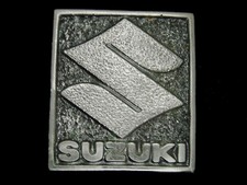 SL09133 NOS VINTAGE 1970s  SUZUKI  MOTORCYCLE ADVERTISEMENT BELT BUCKLE
