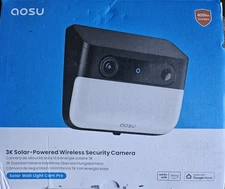 AOSU Solar Wall Light Camera, 3K Wireless Security Camera with AI Detection