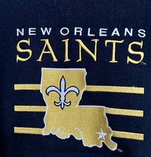 Vintage 90s Delong official NFL New Orleans Saints Jacket XL embroidered Rare