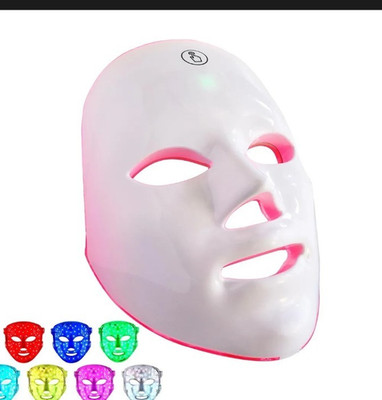 LED Light Relief Therapy Mask Multi-Color Settings for Face/Skin, White