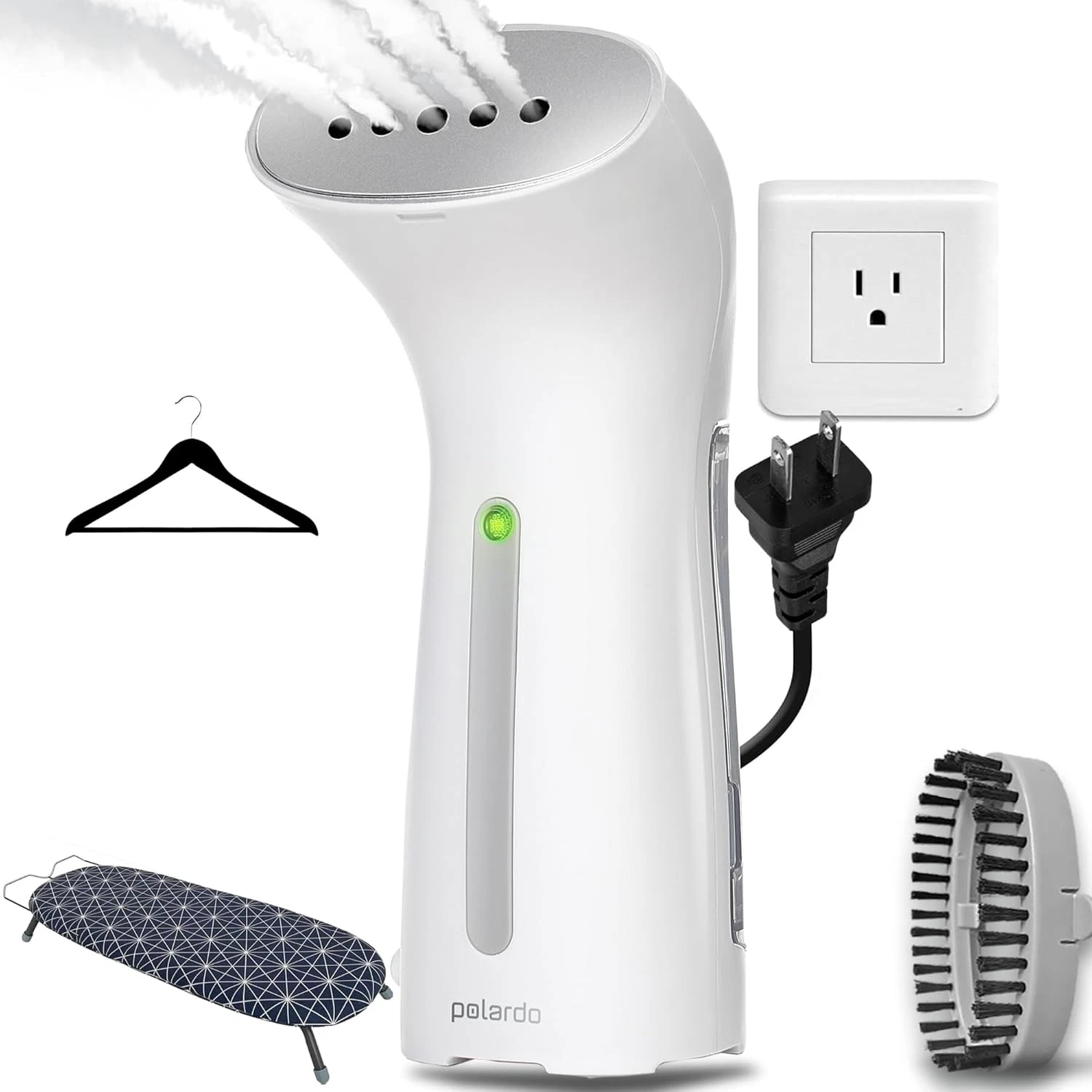 Portable Travel Garment Steamer for Clothes, Metal Steam Head, 25S Heat Up, Pump
