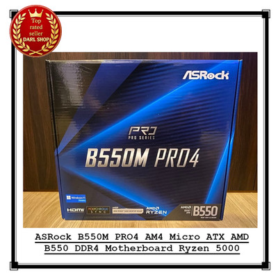 ASRock B550M PRO4 AM4 Micro ATX AMD B550 DDR4 Motherboard Ryzen 5000